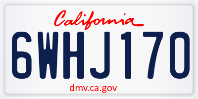 CA license plate 6WHJ170