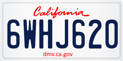 CA license plate 6WHJ620