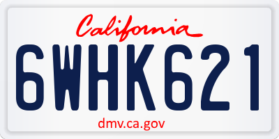 CA license plate 6WHK621