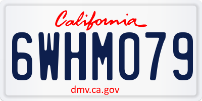 CA license plate 6WHM079