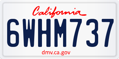 CA license plate 6WHM737