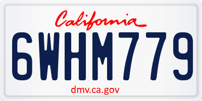 CA license plate 6WHM779