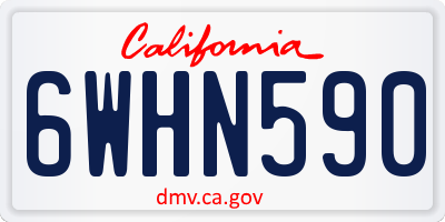 CA license plate 6WHN590