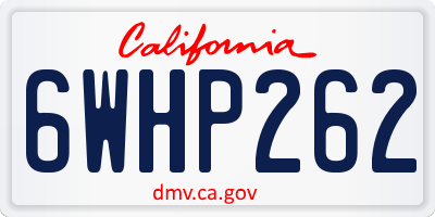 CA license plate 6WHP262