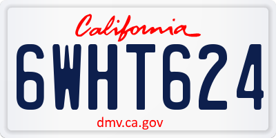 CA license plate 6WHT624