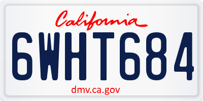 CA license plate 6WHT684