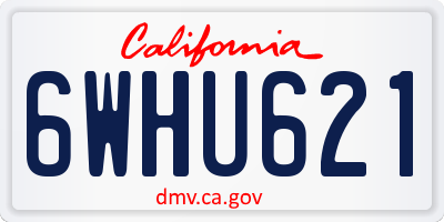 CA license plate 6WHU621