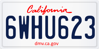 CA license plate 6WHU623