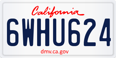 CA license plate 6WHU624