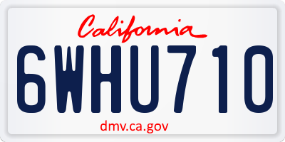CA license plate 6WHU710