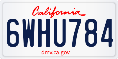 CA license plate 6WHU784