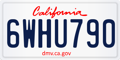 CA license plate 6WHU790