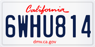 CA license plate 6WHU814