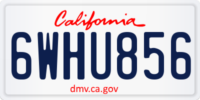 CA license plate 6WHU856