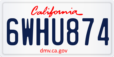 CA license plate 6WHU874