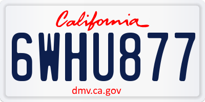 CA license plate 6WHU877