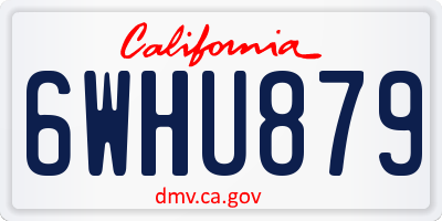 CA license plate 6WHU879
