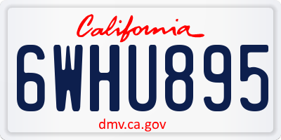 CA license plate 6WHU895
