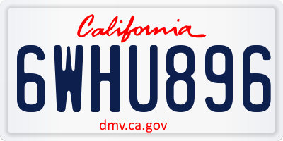 CA license plate 6WHU896