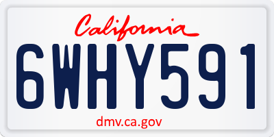 CA license plate 6WHY591