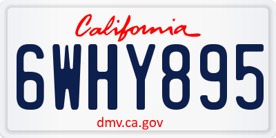 CA license plate 6WHY895