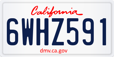 CA license plate 6WHZ591