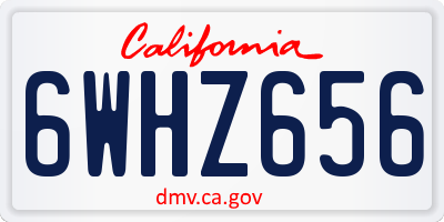 CA license plate 6WHZ656