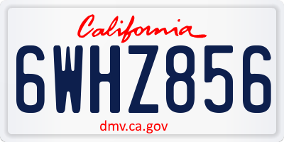 CA license plate 6WHZ856