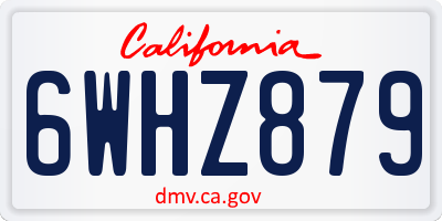 CA license plate 6WHZ879