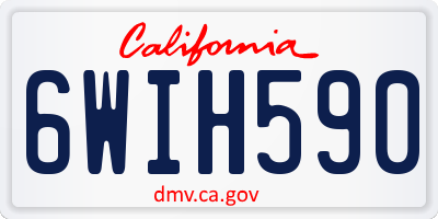 CA license plate 6WIH590