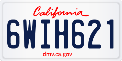 CA license plate 6WIH621