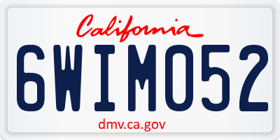 CA license plate 6WIM052