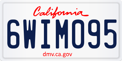 CA license plate 6WIM095