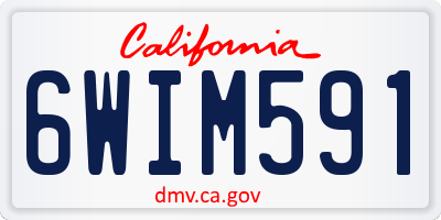 CA license plate 6WIM591