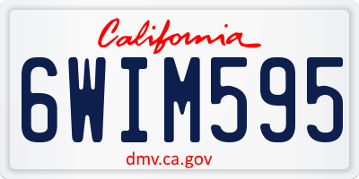 CA license plate 6WIM595