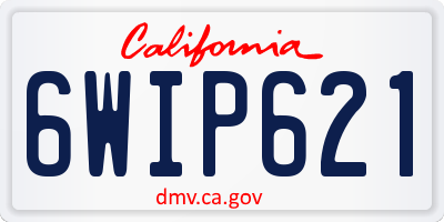 CA license plate 6WIP621