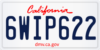 CA license plate 6WIP622