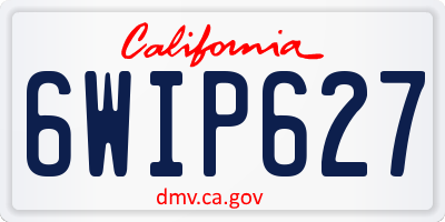 CA license plate 6WIP627