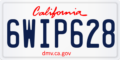 CA license plate 6WIP628