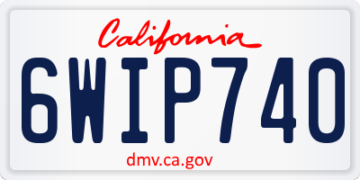 CA license plate 6WIP740