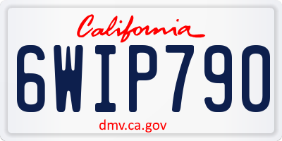 CA license plate 6WIP790