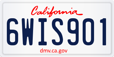 CA license plate 6WIS901