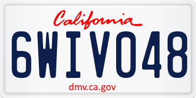 CA license plate 6WIV048