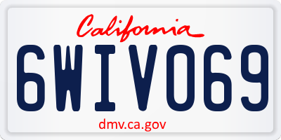 CA license plate 6WIV069