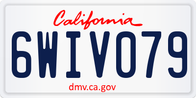 CA license plate 6WIV079