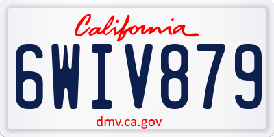 CA license plate 6WIV879