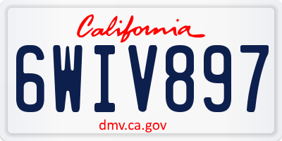CA license plate 6WIV897