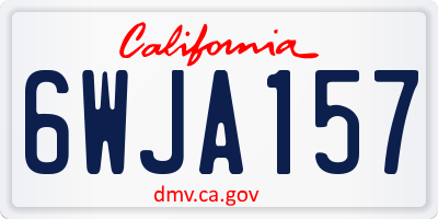 CA license plate 6WJA157