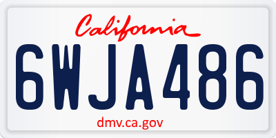 CA license plate 6WJA486