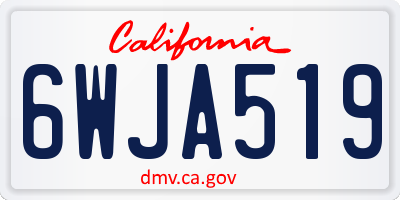 CA license plate 6WJA519